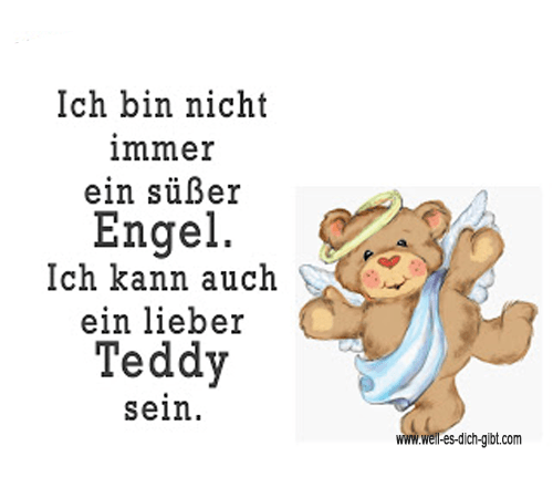 Spruch - Süßer Engel - Teddy
