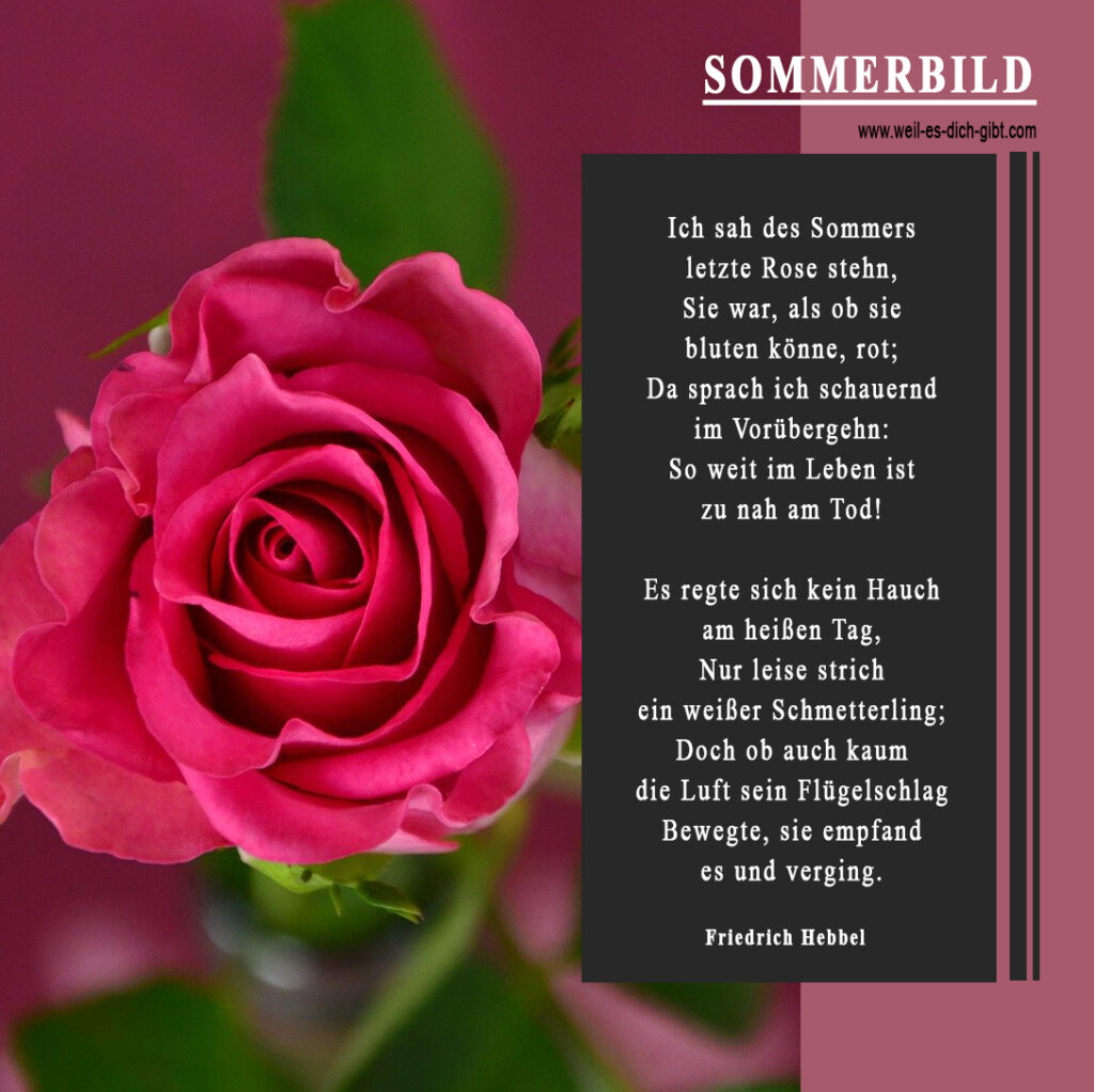 Gedicht von Friedrich Hebbel - Sommerbild