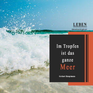 Tropfen - Meer - Zitat von Gerhart Hauptmann