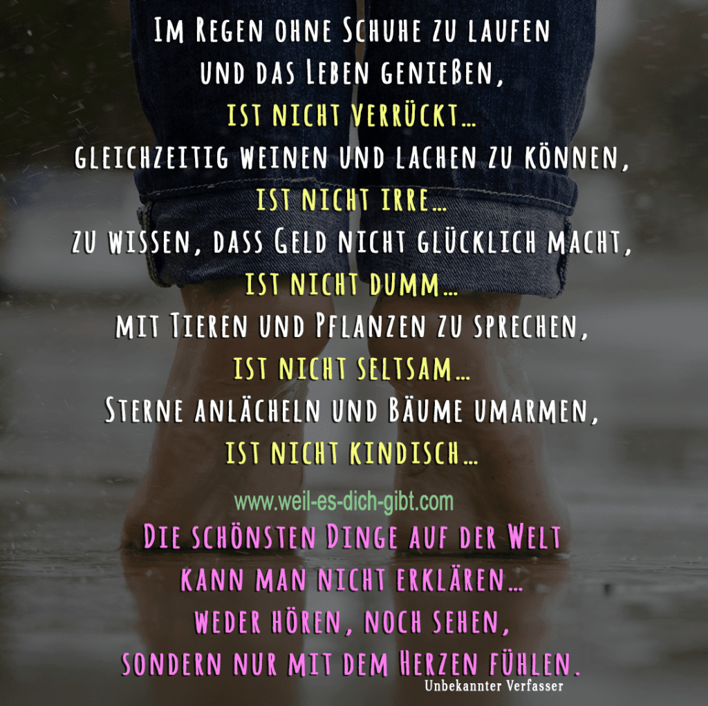 Barfuss - Regen - Gedicht