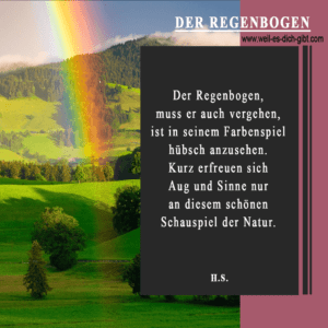 Der Regenbogen - Ein Gedicht