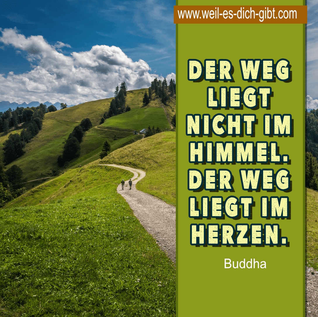 ️ Der Weg Liegt Im Herzen | Buddha | Zitate Himmel - 😍 Weil Es Dich Gibt