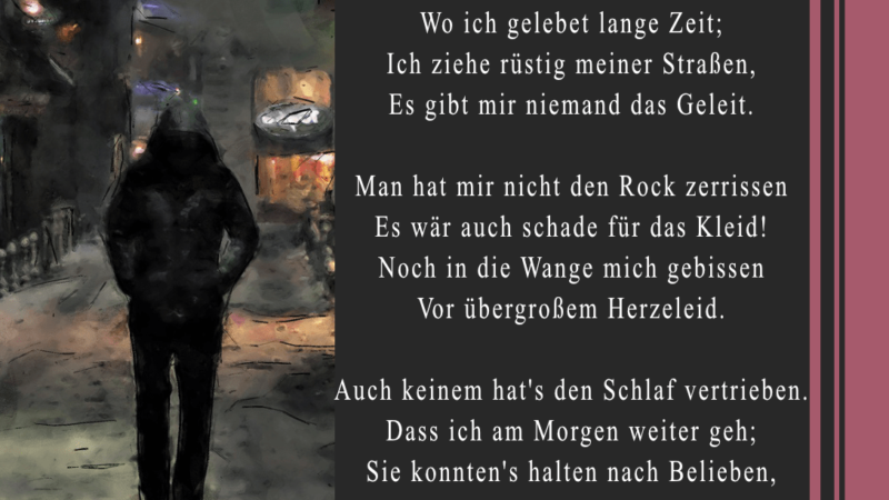 Abschied - die Stadt verlassen - Gedicht von Ludwig Uhland