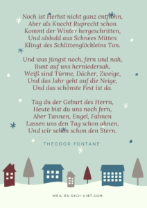 Theodor Fontane - Weihnachten - Gedicht - Winter