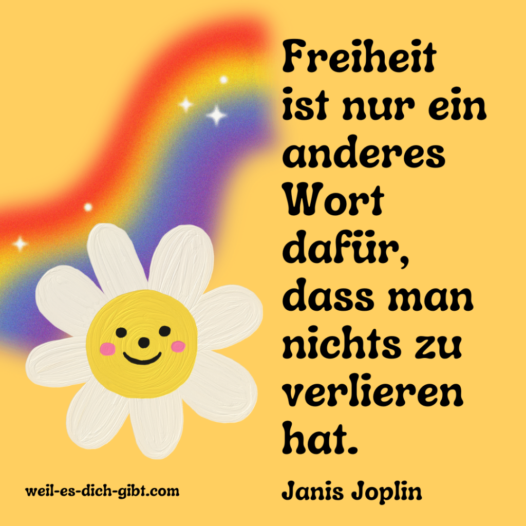 Janis Joplin - Freiheit - Zitat - Hippie - retro