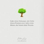 Baum mit grüner Krone und dem Zitat von Victor Hugo: 