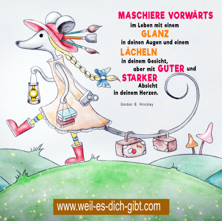 „Marschiere vorwärts im Leben mit einem Glanz in deinen Augen und einem Lächeln in deinem Gesicht, aber mit guter und starker Absicht in deinem Herzen.“ – Gordon B. Hinckley über Entschlossenheit und Lebensfreude