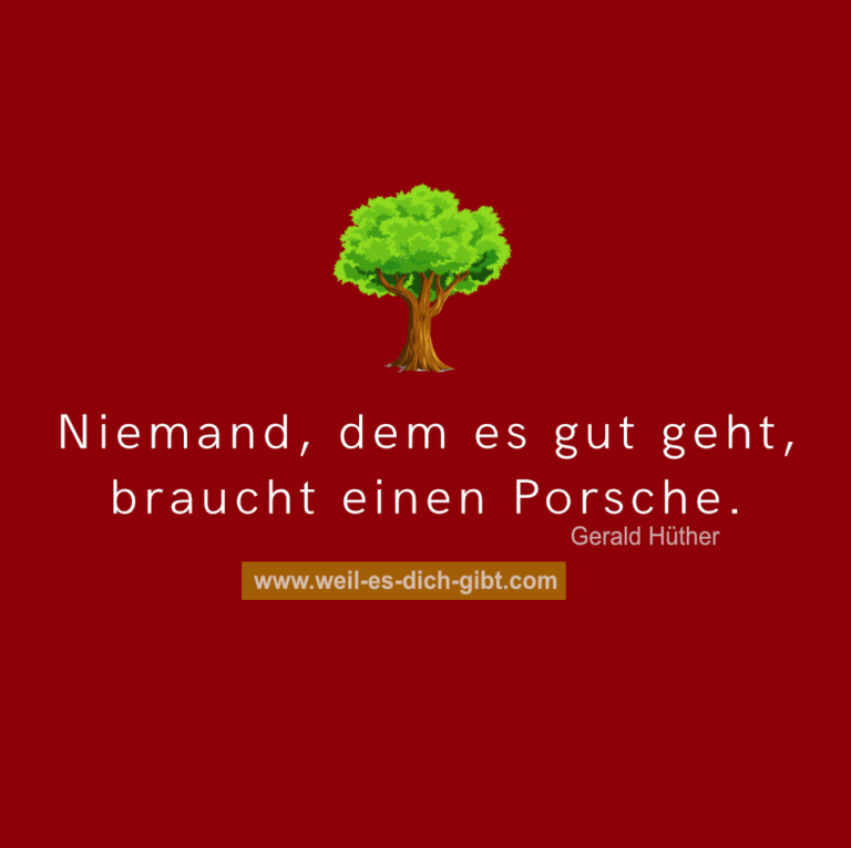 „Niemand, dem es gut geht, braucht einen Porsche.“ – Gerald Hüther über wahres Glück und innere Erfüllung