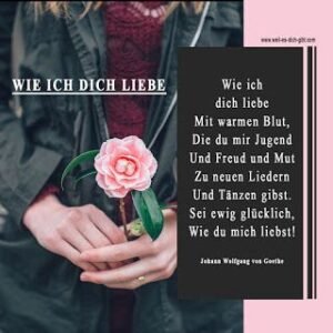 ❤️ Wie ich dich liebe – Ein Liebesgedicht von Johann Wolfgang von Goethe voller Lebensfreude und Hingabe