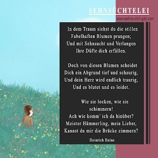 🌸 Sehnsucht Gedicht Liebesgedicht Heinrich Heine 😍 Weil es dich gibt