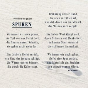 🌟 Spuren hinterlassen | Ein berührendes Gedicht über Wirkung und Menschlichkeit – Weil es dich gibt