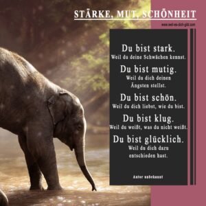 🌟 Du bist stark, mutig, schön, klug und glücklich – weil du dich dafür entschieden hast