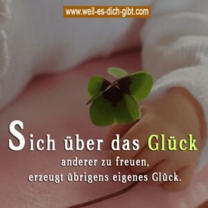 Sich über das Glück anderer zu freuen, erzeugt übrigens eigenes Glück