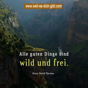 Alle guten Dinge sind wild und frei – Henry David Thoreau