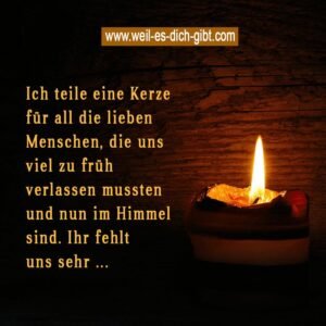 Eine Kerze für dich im Himmel – In liebevoller Erinnerung 🌟🕯️