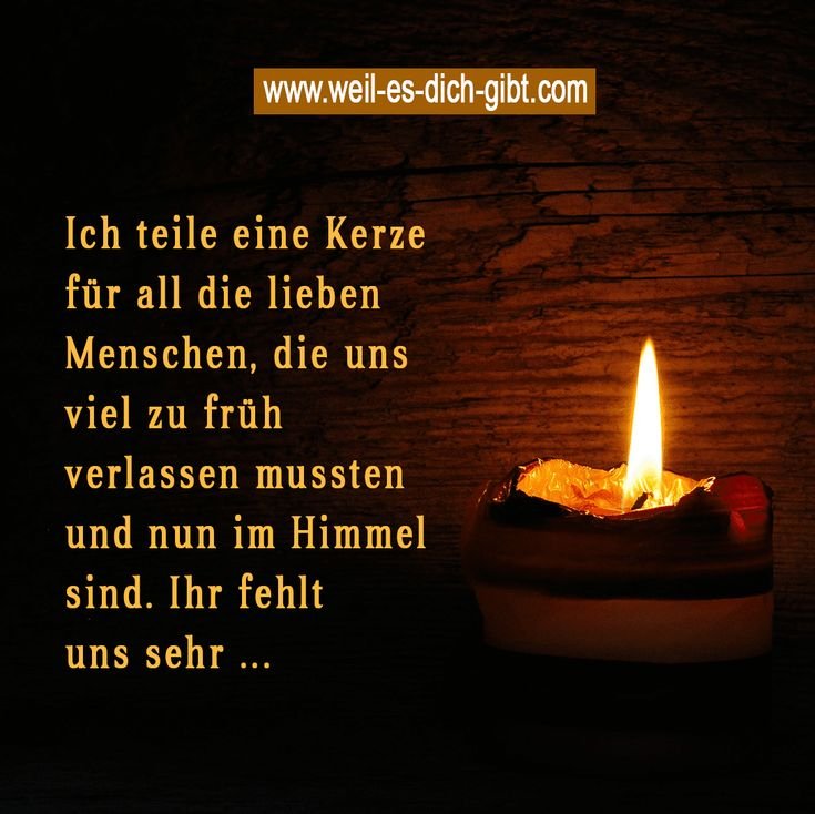 Eine Kerze für dich im Himmel – In liebevoller Erinnerung 🌟🕯️