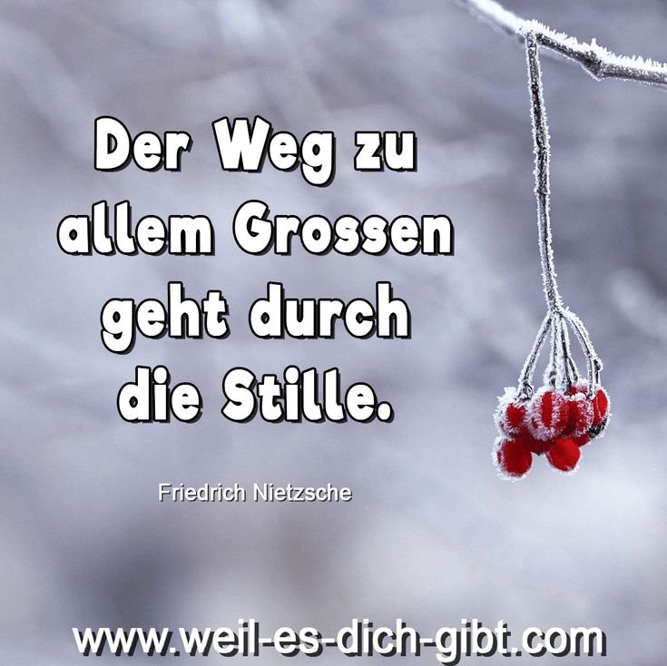 🙊 Stille Schweigen Schwierigkeiten Friedrich Nietzsche Zitat 😍 Weil es dich gibt