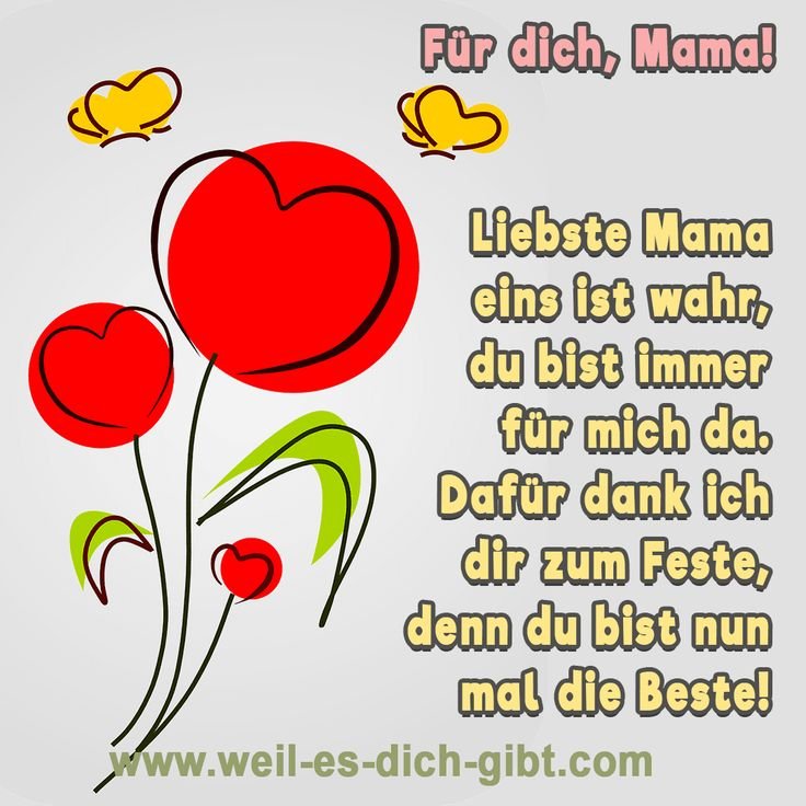 ❤️ Herzliche Muttertagsgedichte Eine liebevolle Hommage an die wunderbaren Muetter dieser Welt 😍 Weil es dich gibt