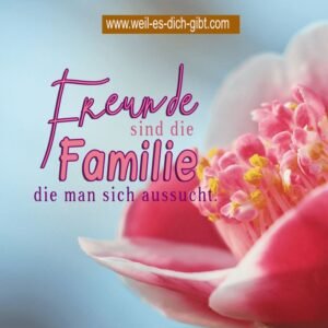 Freunde sind wie Familie, die man sich aussucht