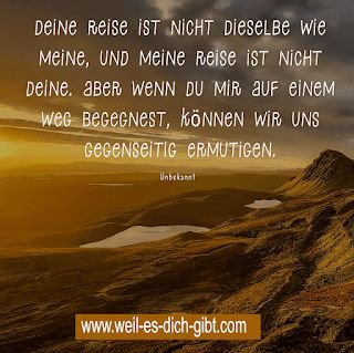 Deine Reise ist nicht dieselbe wie meine: Die Kunst der gegenseitigen Ermutigung – Deine Reise ist nicht dieselbe wie meineund meine Reise ist nicht deine.Aber... | Inspiration & Gedanken