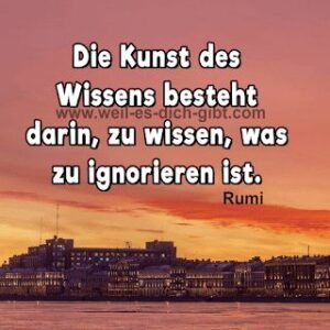 Die Kunst des Wissens: Zu wissen, was zu ignorieren ist – Rumi