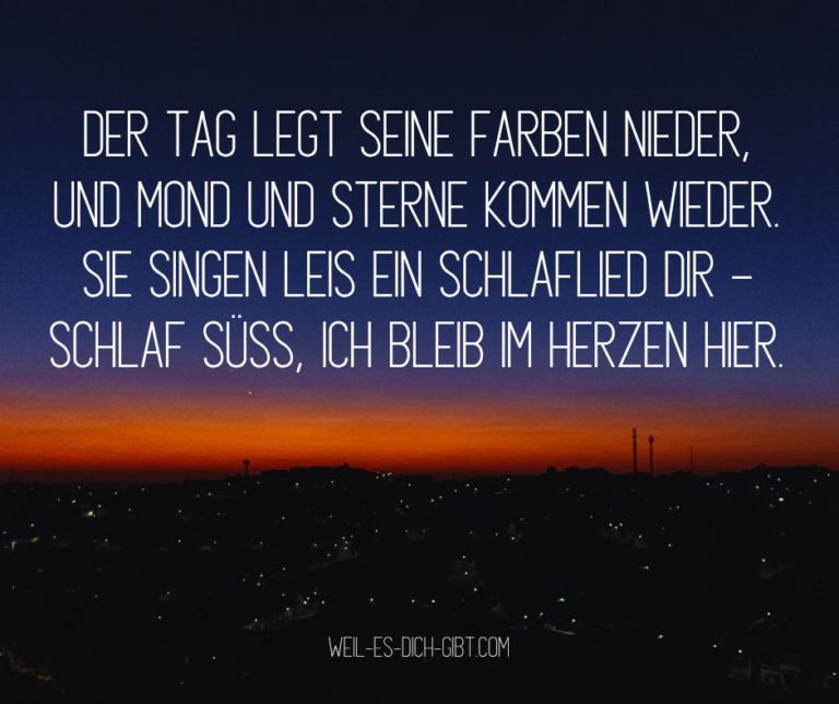 Tag Legt Seine Farben Nieder Ein Schlaflied Gedichtform - anschauliche Darstellung
