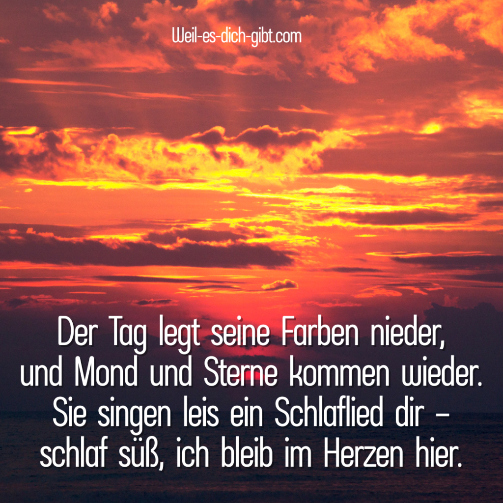Bild: Tag Legt Seine Farben Nieder Ein Gute-Nacht-Gedicht Als Versprechen Nähe - Inspiration & Gedanken