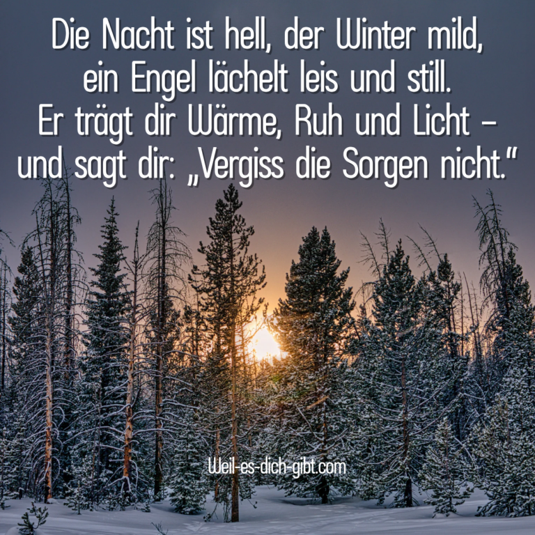 Illustration zum Thema: Vergiss Sorgen Nicht Überraschende Tiefe Winterlichen Engel-Gedichts