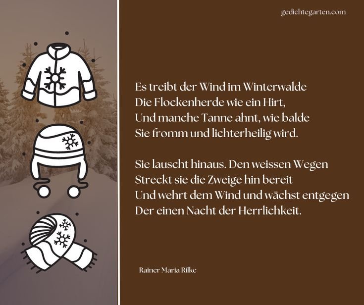 Rainer Maria Rilke Es Treibt Wind Im Winterwalde - anschauliche Darstellung