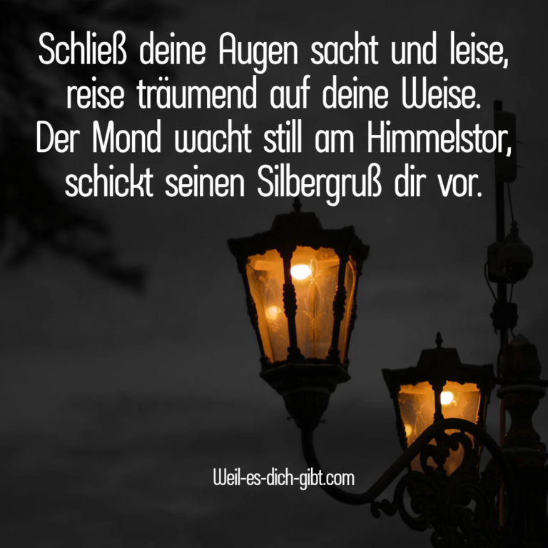 Illustration zum Thema: Gute Nacht Gedicht Schließ Deine Augen Sacht Leise Interpretation Voller Zauber