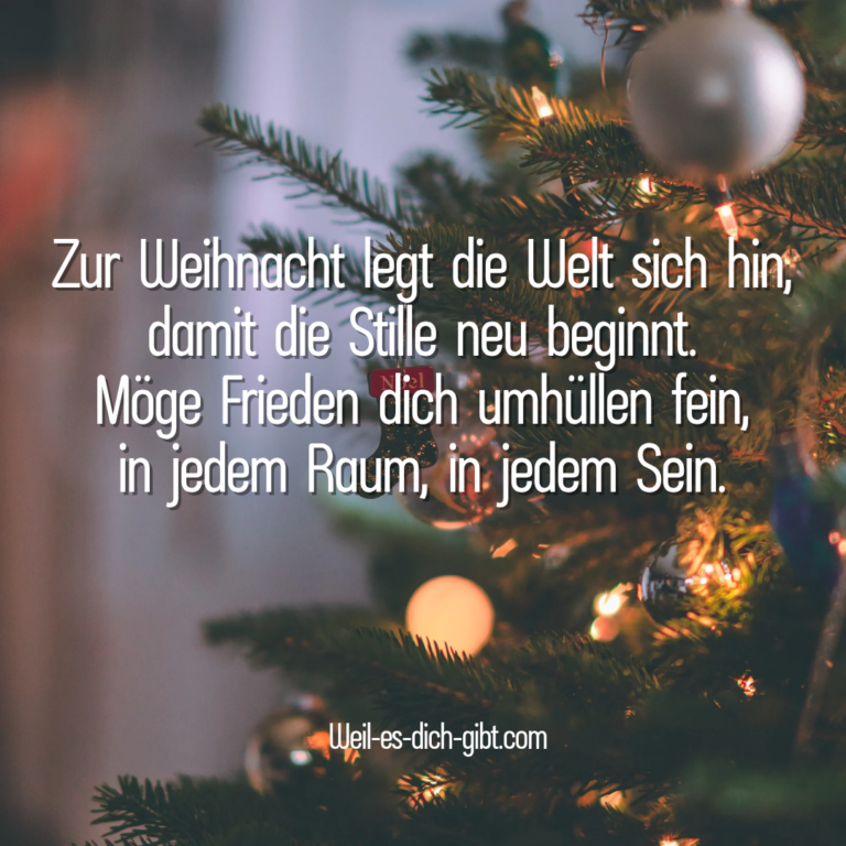 Visualisierung: Zur Weihnacht Legt Welt Sich Hin Ein Gedicht Über Stille Allumfassenden Frieden