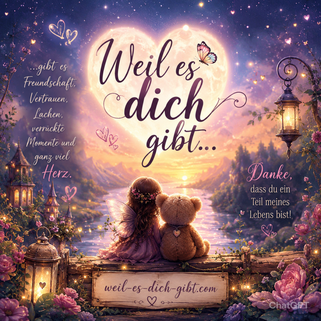 Bild: Es Dich Gibt - Freundschaft Sprüche, Besondere Anlässe & Glücksmomente