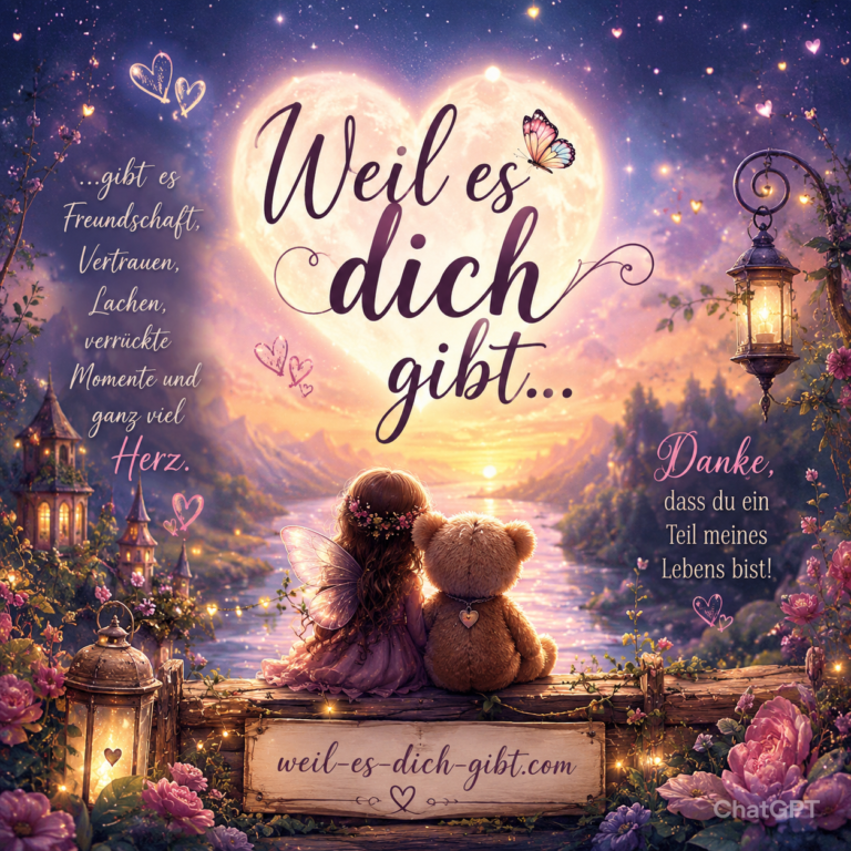 Bild: Es Dich Gibt - Freundschaft Sprüche, Besondere Anlässe & Glücksmomente