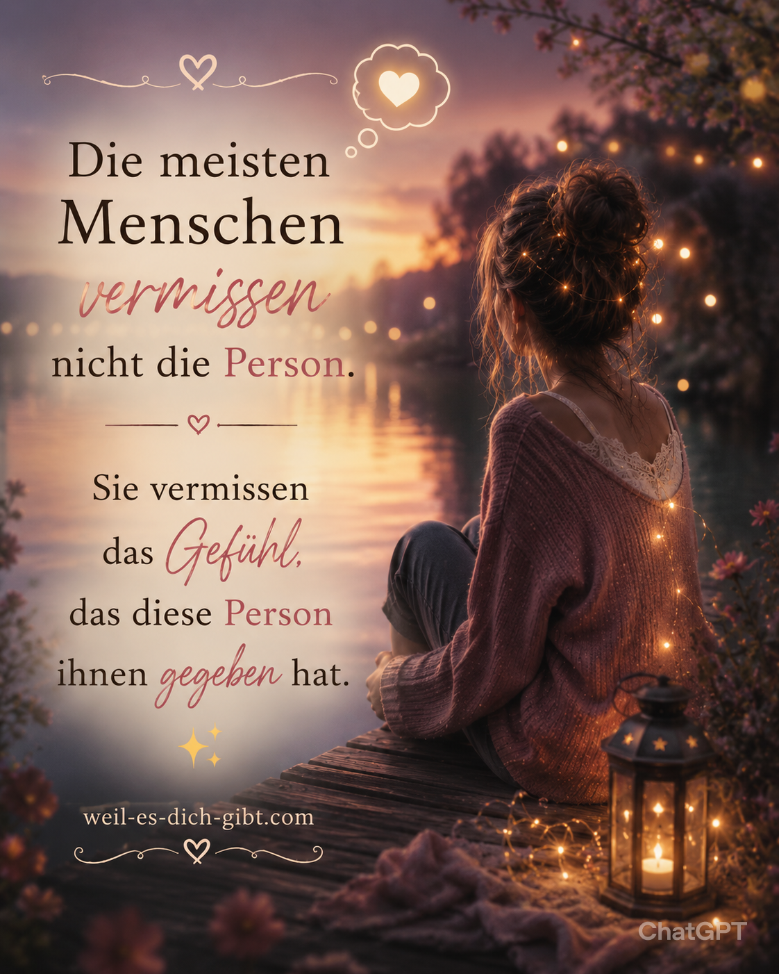 Bild: Warum Wir Menschen Wirklich Vermissen Es Nicht Person Sondern Gefühl - Streit, Versöhnung & Emotionen, Nachdenkli
