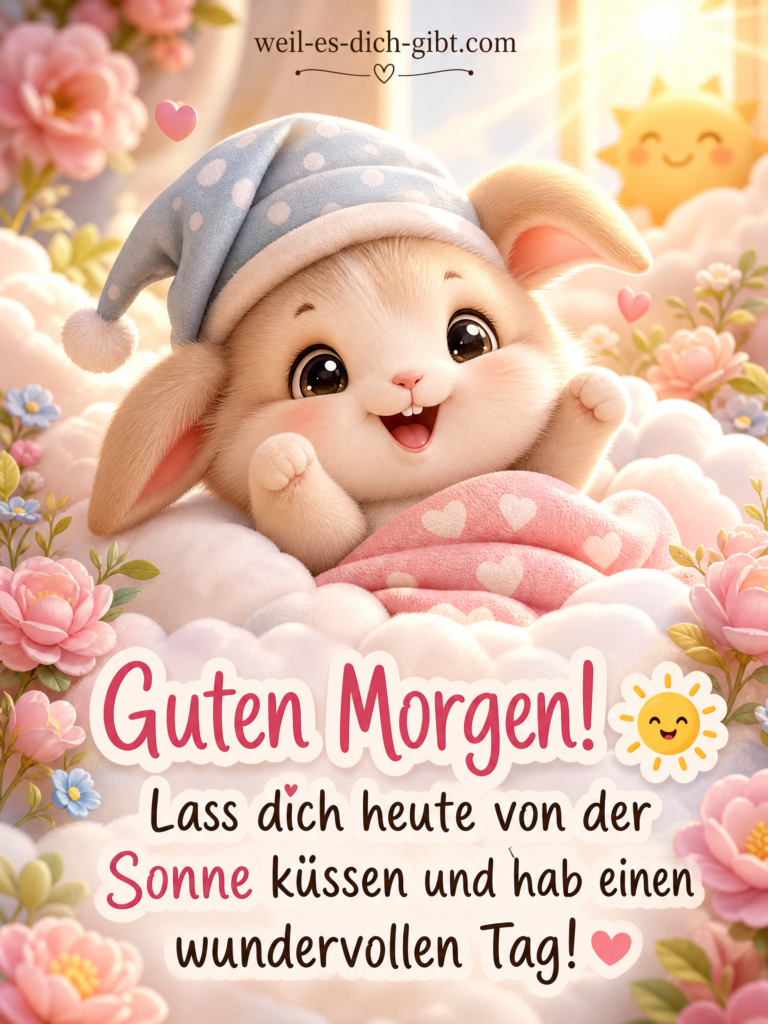 Guten Morgen Lass Dich Heute Sonne Küssen Hab Wunderschönen Tag - anschauliche Darstellung