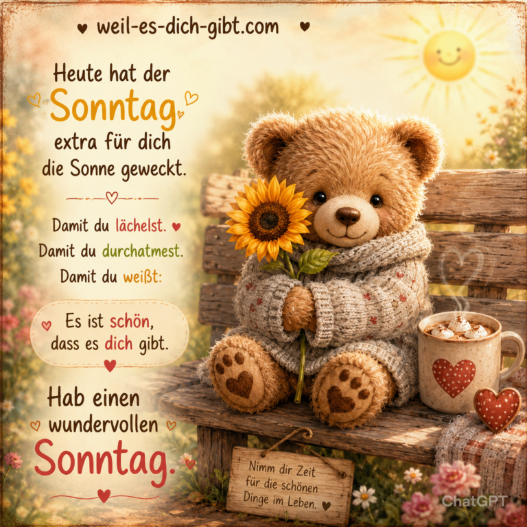 Guten Morgen Lieber Sonntag Wie Schön Es Dich Gibt - anschauliche Darstellung