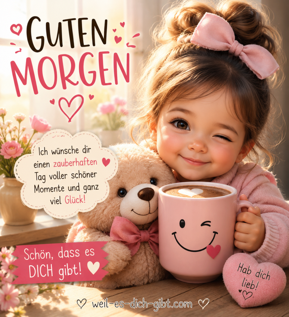 Visualisierung: Guten Morgen Manchmal Reicht Ein Lächeln Um Tag Schöner Machen