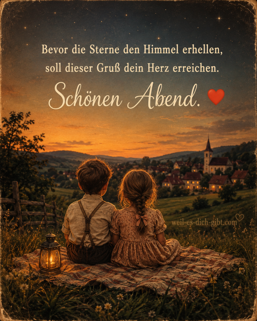 Illustration zum Thema: Schönen Abend Grüße Liebevolle Worte Für Ruhigen Ausklang Tages