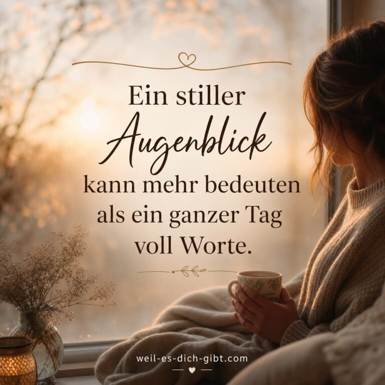 Visualisierung: Ein Stiller Augenblick Kann Mehr Bedeuten Als Ein Ganzer Tag Voll Worte