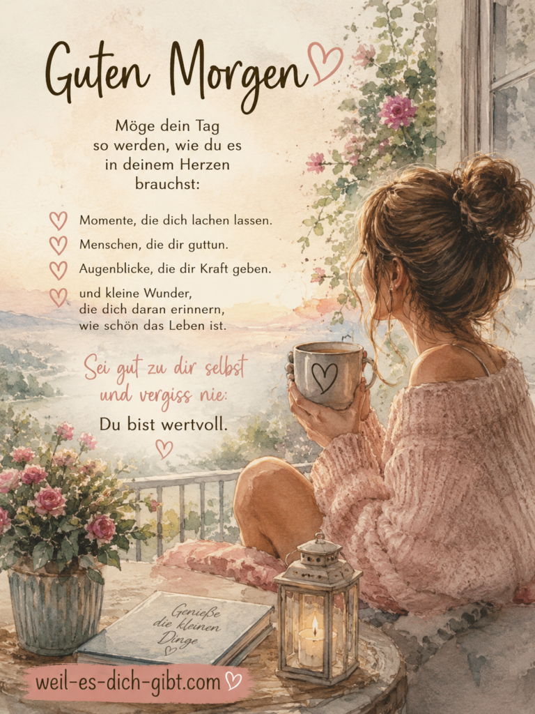 Guten Morgen Möge Dein Tag Voller Kleiner Wunder Sein - anschauliche Darstellung