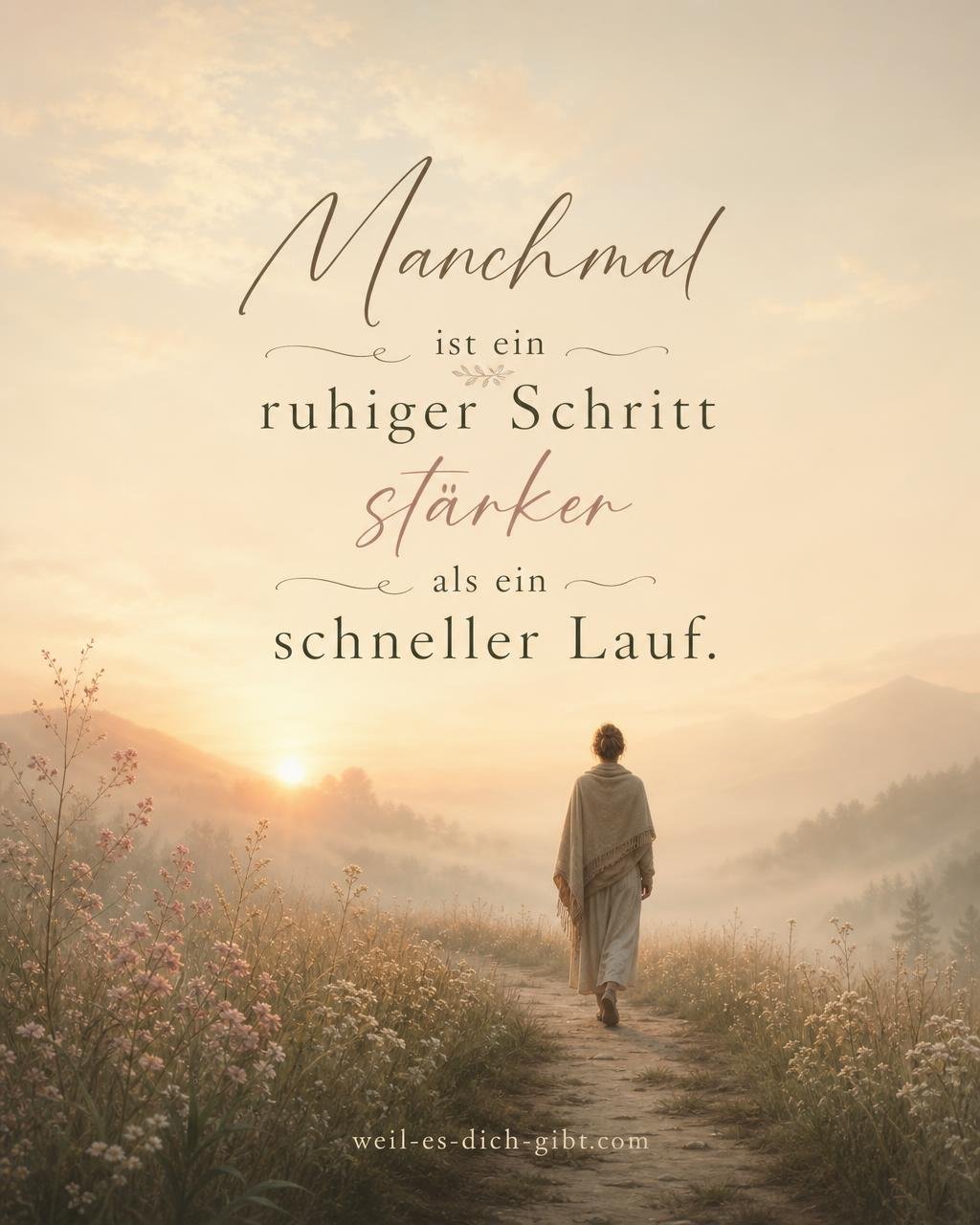 Visualisierung: Manchmal Ein Ruhiger Schritt Stärker Als Ein Schneller Lauf