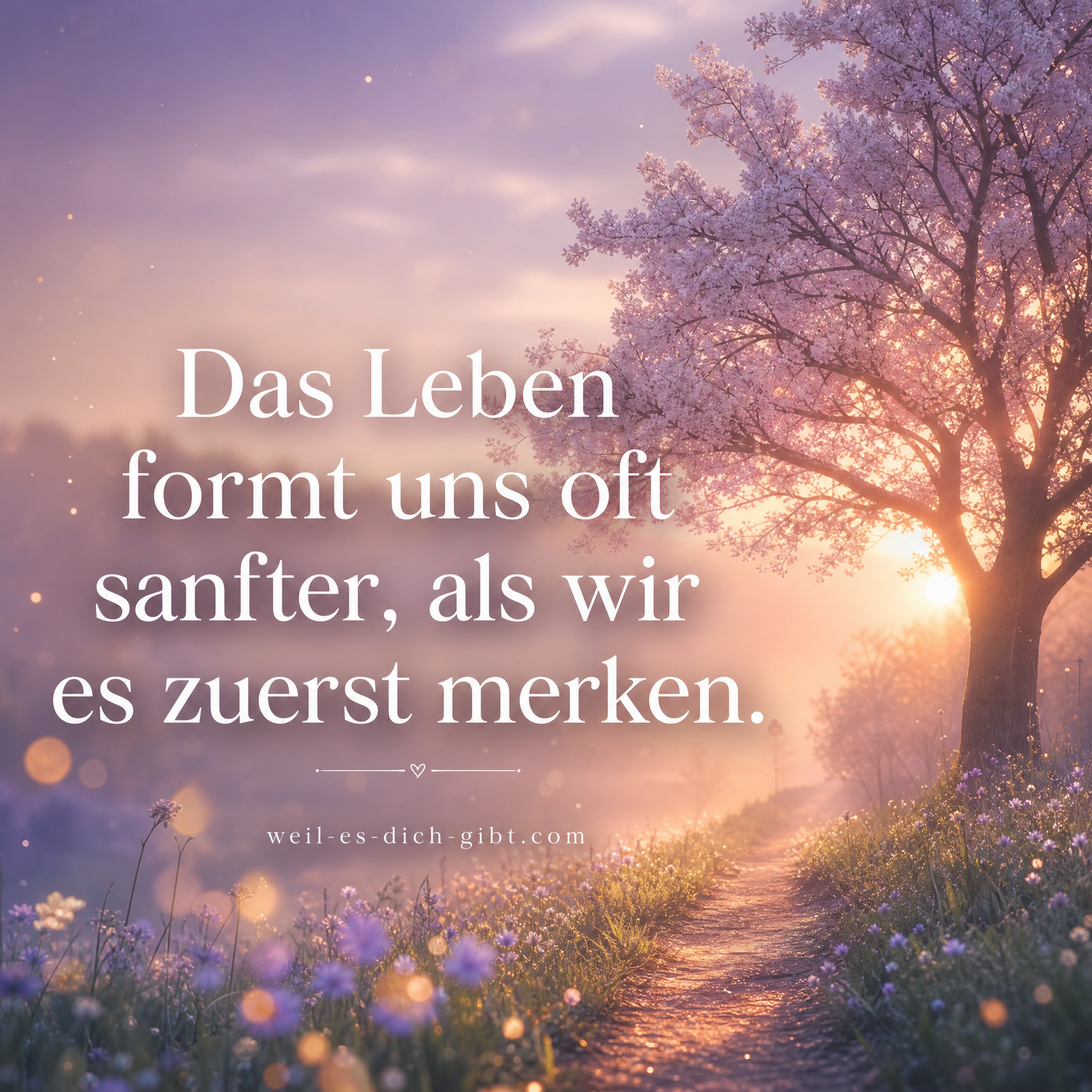 Bild: Leben Formt Uns Oft Sanfter Als Wir Es Zuerst Merken - Achtsamkeitszitate, Sprüche
