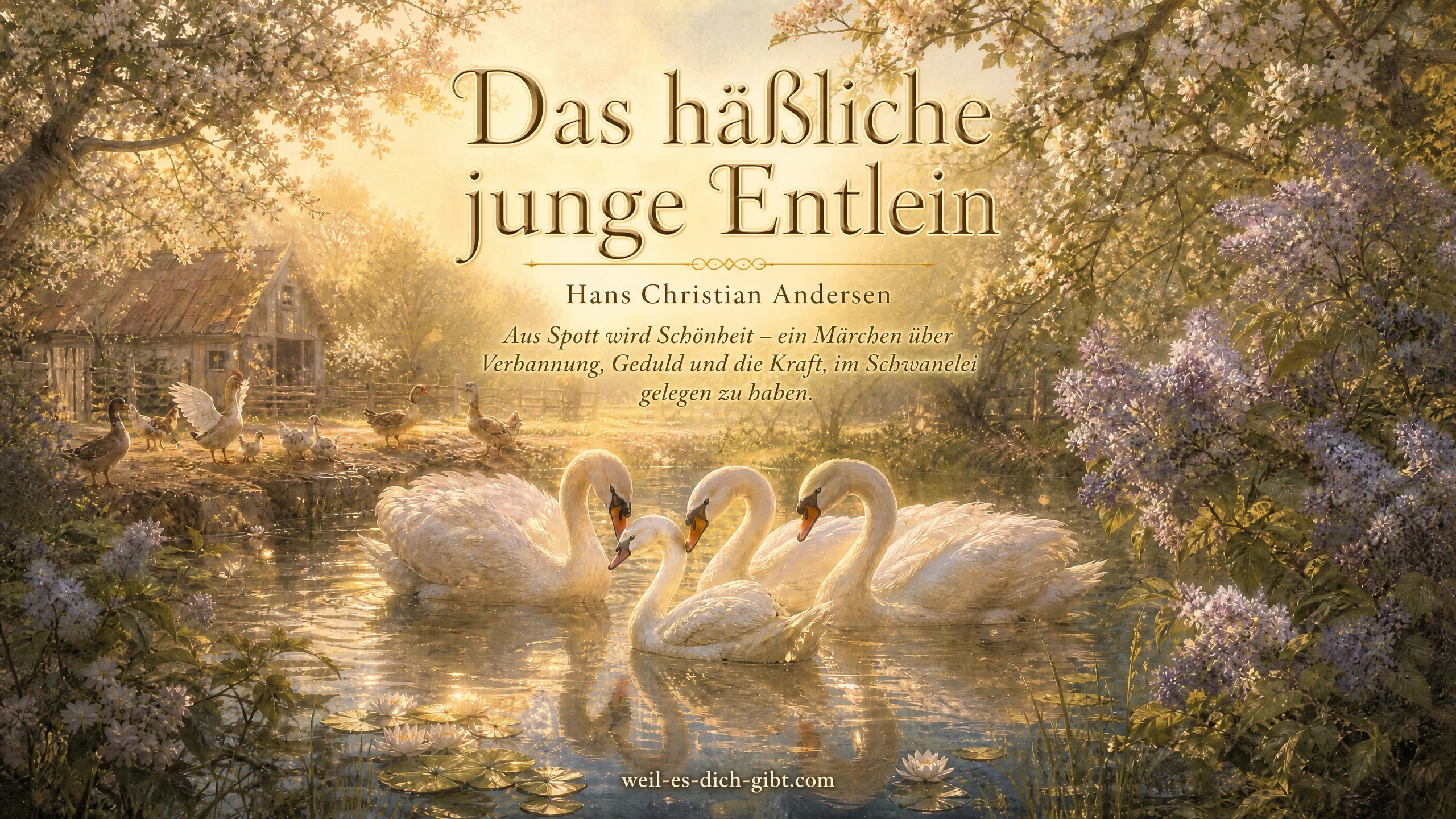 Illustration zum Thema: Häßliche Junge Entlein Märchen Hans Christian Andersen