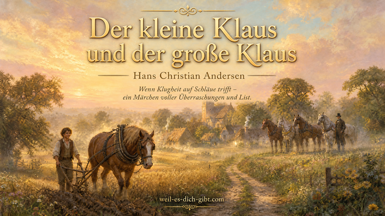 Kleine Klaus Große Klaus - Hans Christian Andersen - anschauliche Darstellung