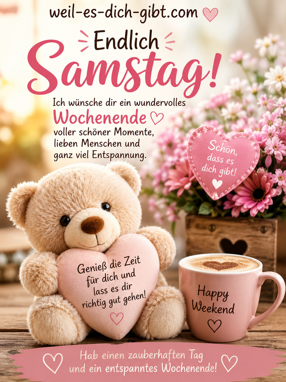 Bild: Schön Es Dich Gibt - Sprüche für Montag, Freitag & Wochenende, Sprüche