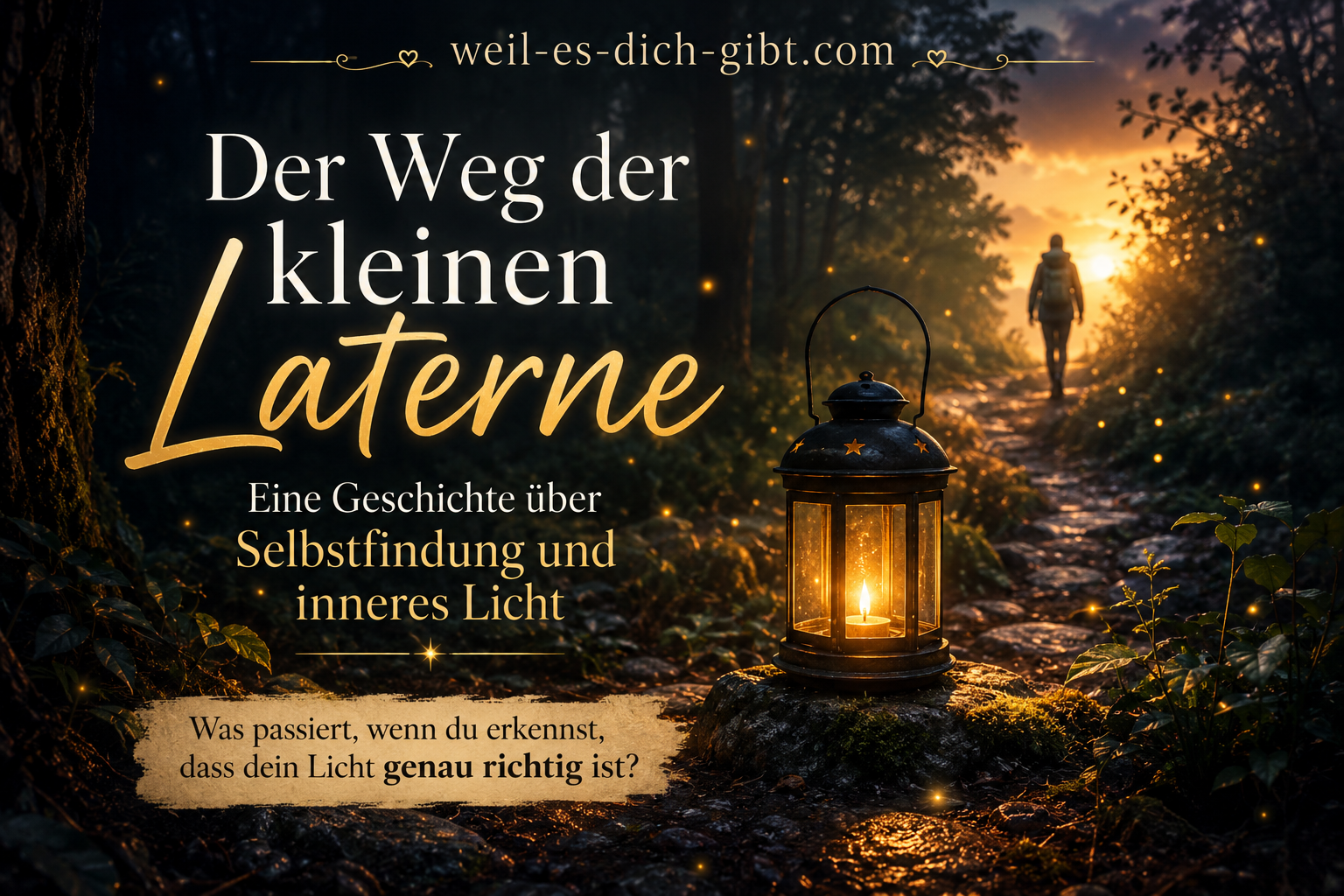 Weg Kleinen Laterne Geschichte Über Selbstfindung Inneres Licht - anschauliche Darstellung