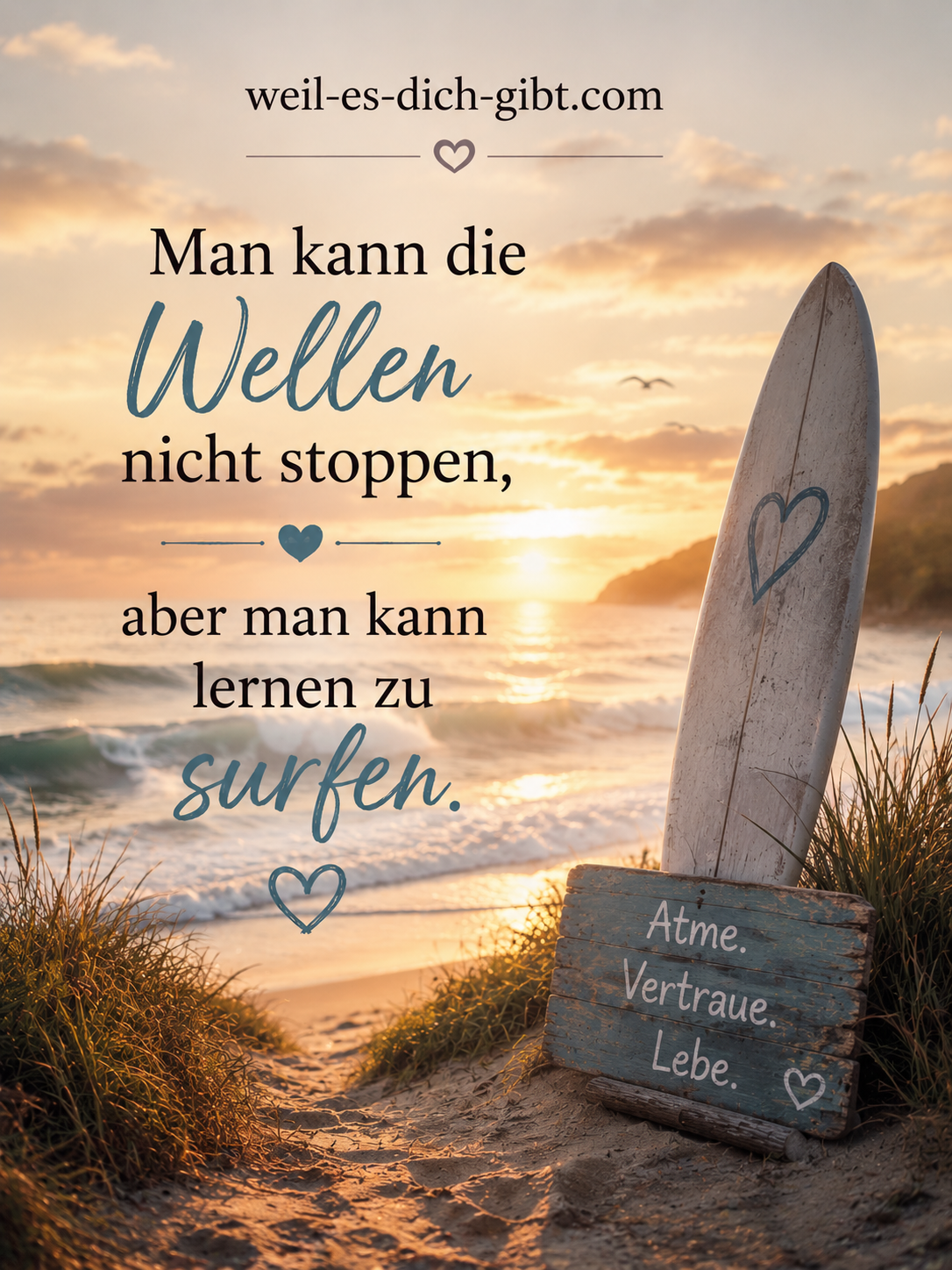 Illustration zum Thema: Man Kann Wellen Nicht Stoppen Man Kann Lernen Surfen So Meisterst Du Emotionale Herausforderungen Bau