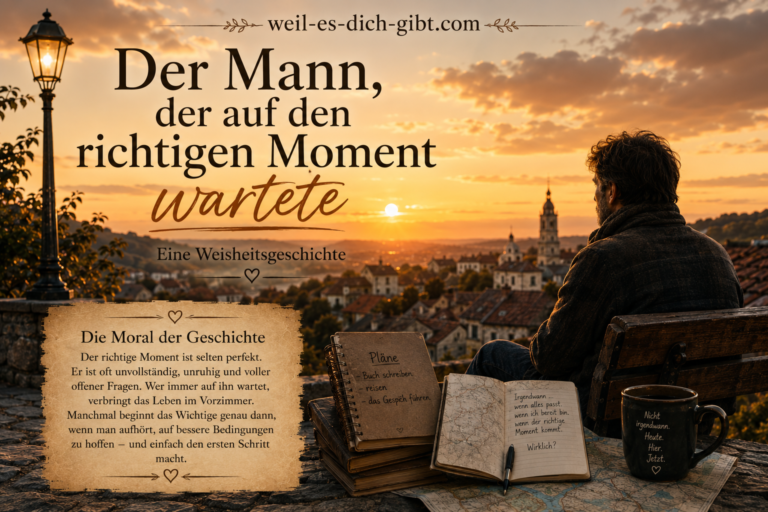 Bild: Mann Richtigen Moment Wartete Weisheitsgeschichte - Philosophische Kurzgeschichten / Weisheitsgeschichten, Kurzgeschich