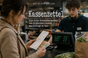 Das Wechselgeld – Kurzgeschichte mit Moral über Ehrlichkeit im Alltag