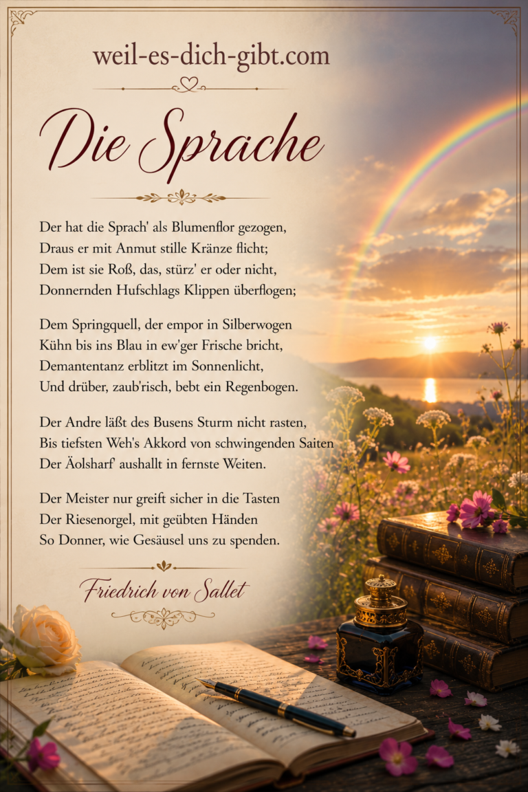 Illustration zum Thema: Sprache Ein Gedicht Über Macht Worte